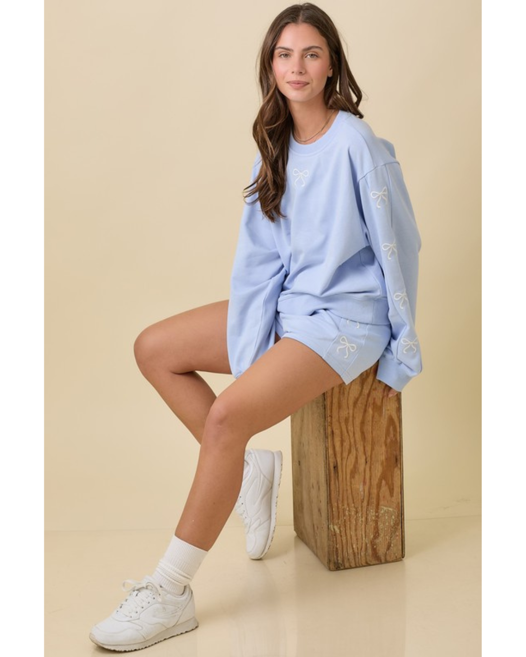 Claire Bows Sweater & Shorts Set