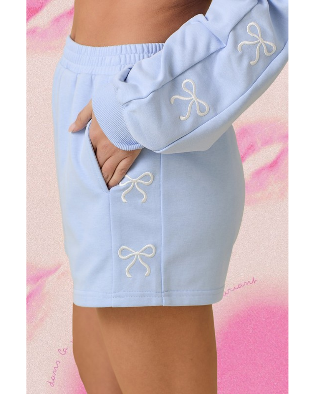 Claire Bows Sweater & Shorts Set