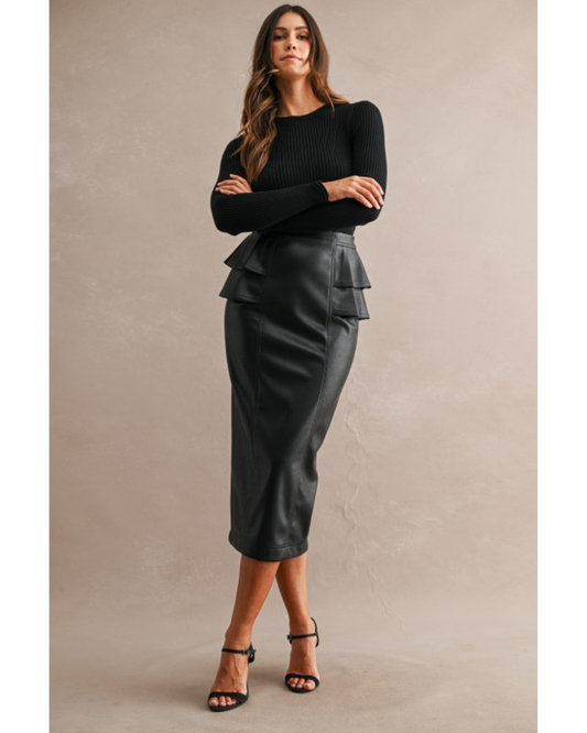 Gisele Ruffle Midi Skirt