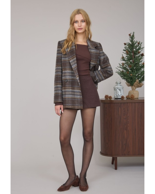 Maeve Plaid Blazer