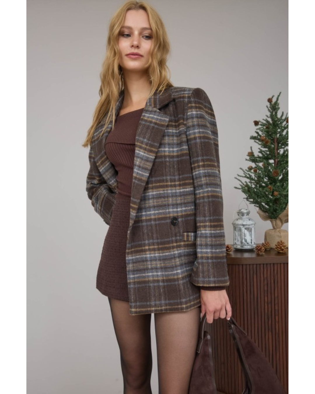 Maeve Plaid Blazer