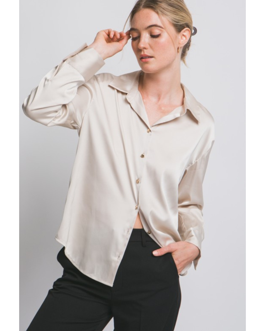 Mira Satin Shirt (2 Colors)