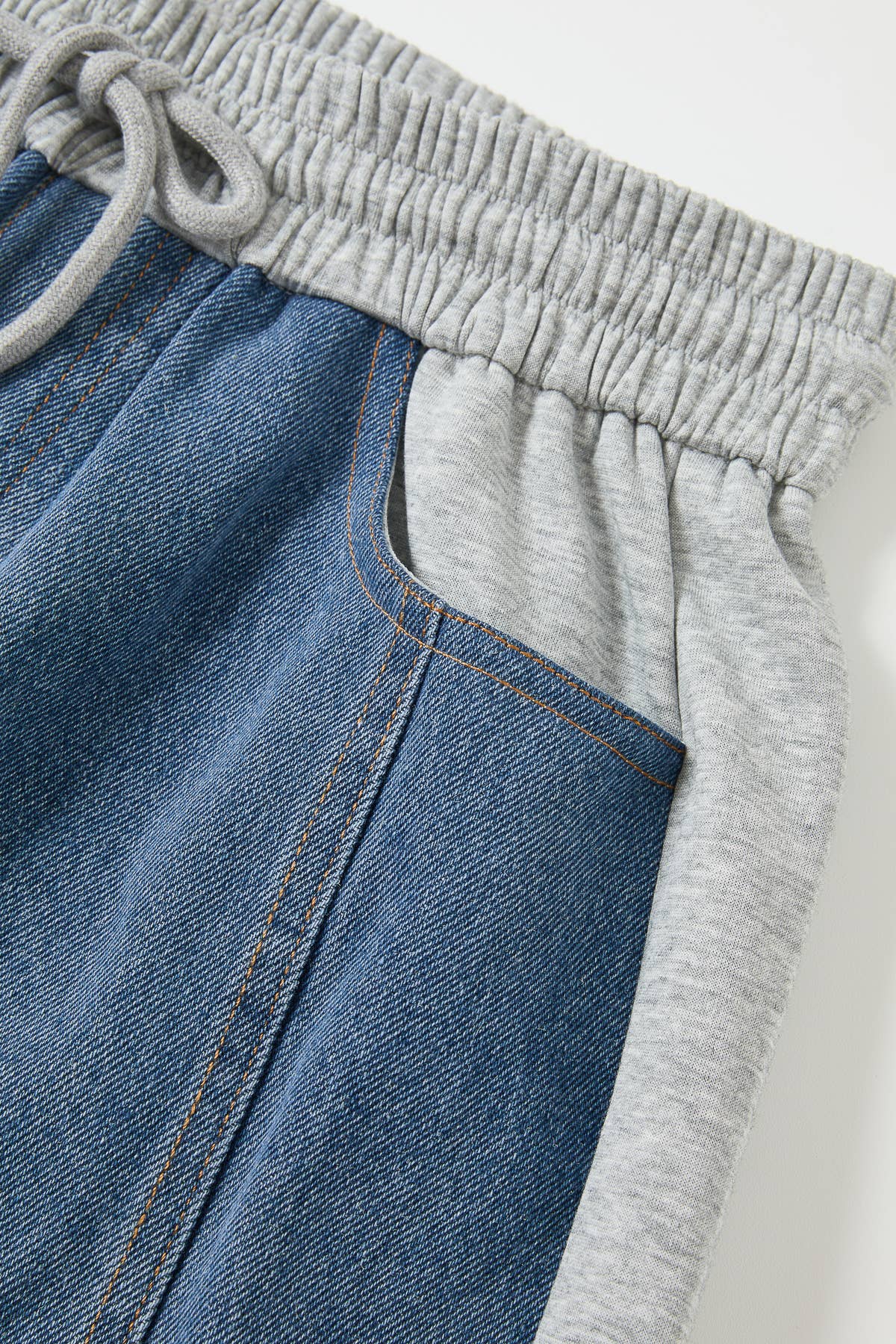 Heather Mix Media Barrel Pants