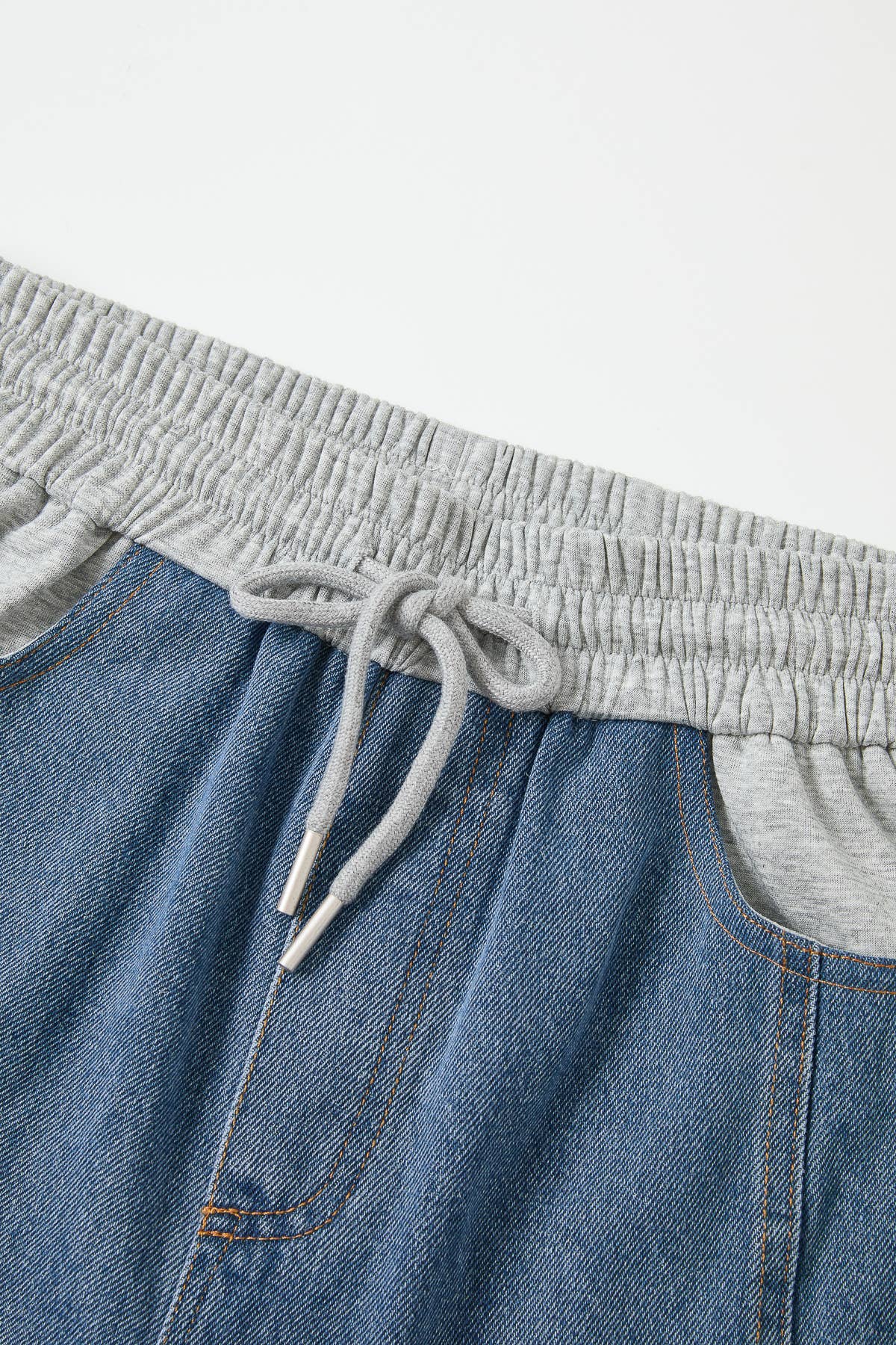 Heather Mix Media Barrel Pants