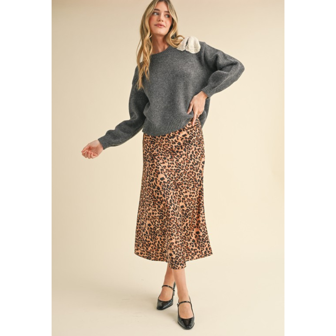 Ezra Leopard Skirt