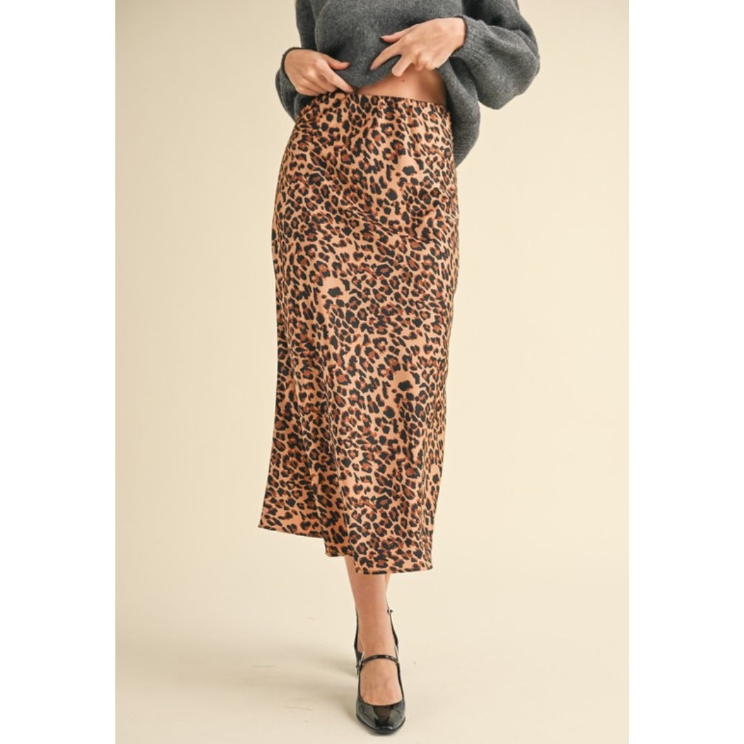 Ezra Leopard Skirt