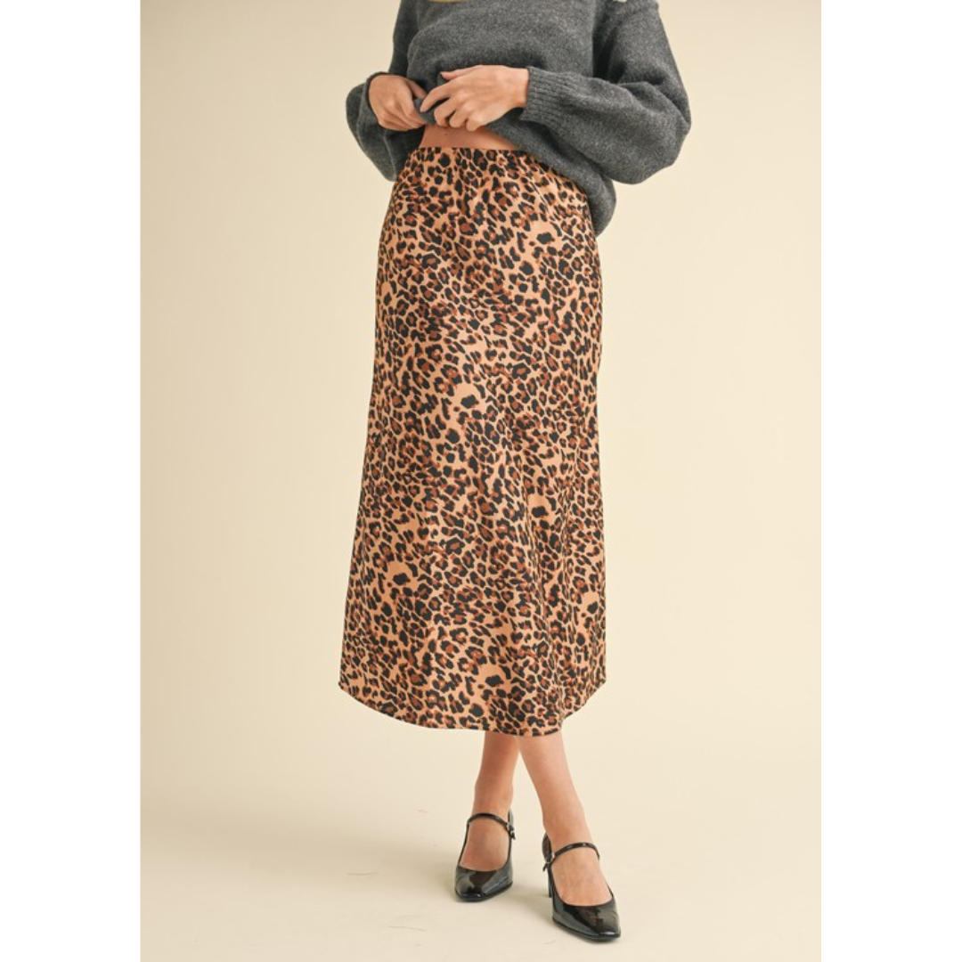 Ezra Leopard Skirt