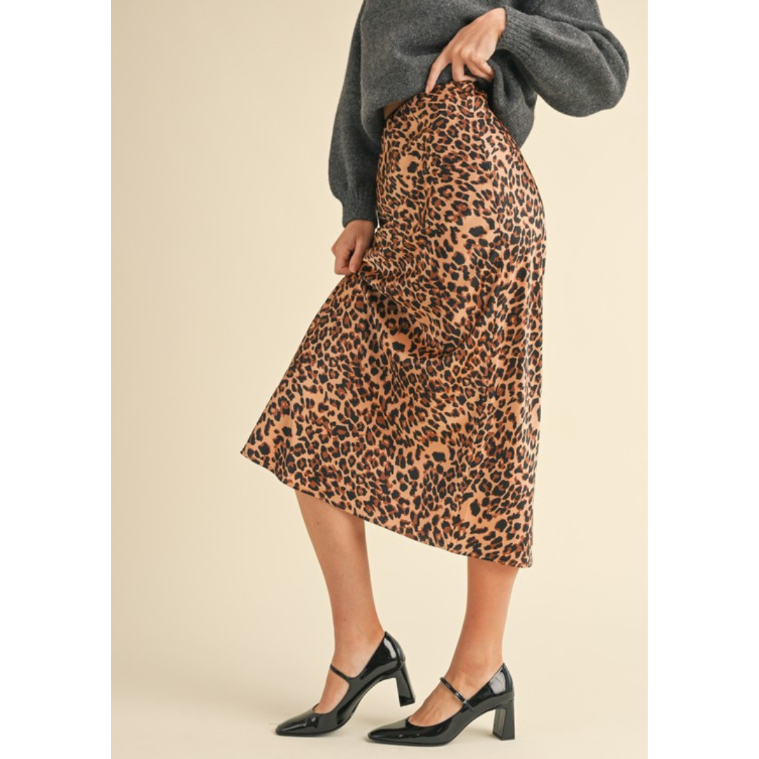 Ezra Leopard Skirt