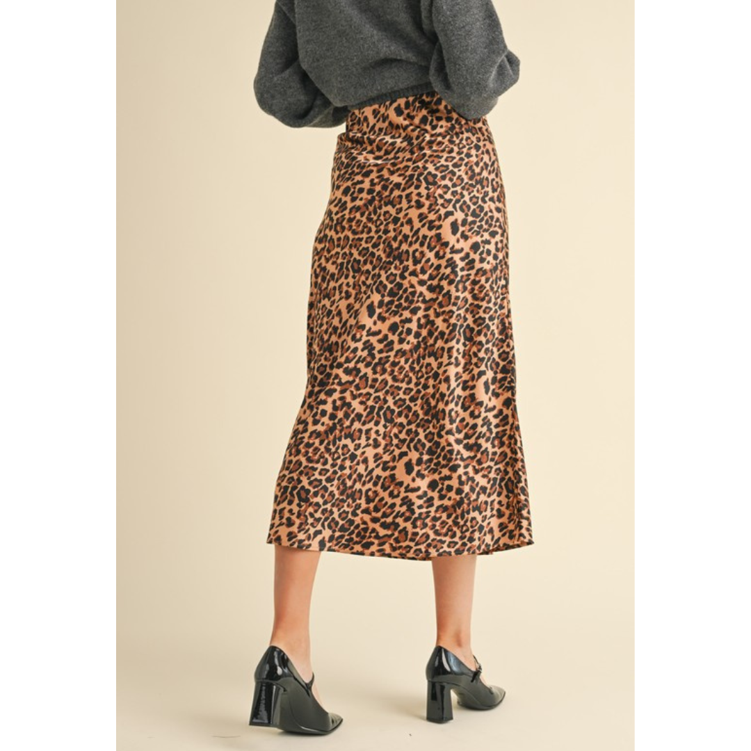 Ezra Leopard Skirt