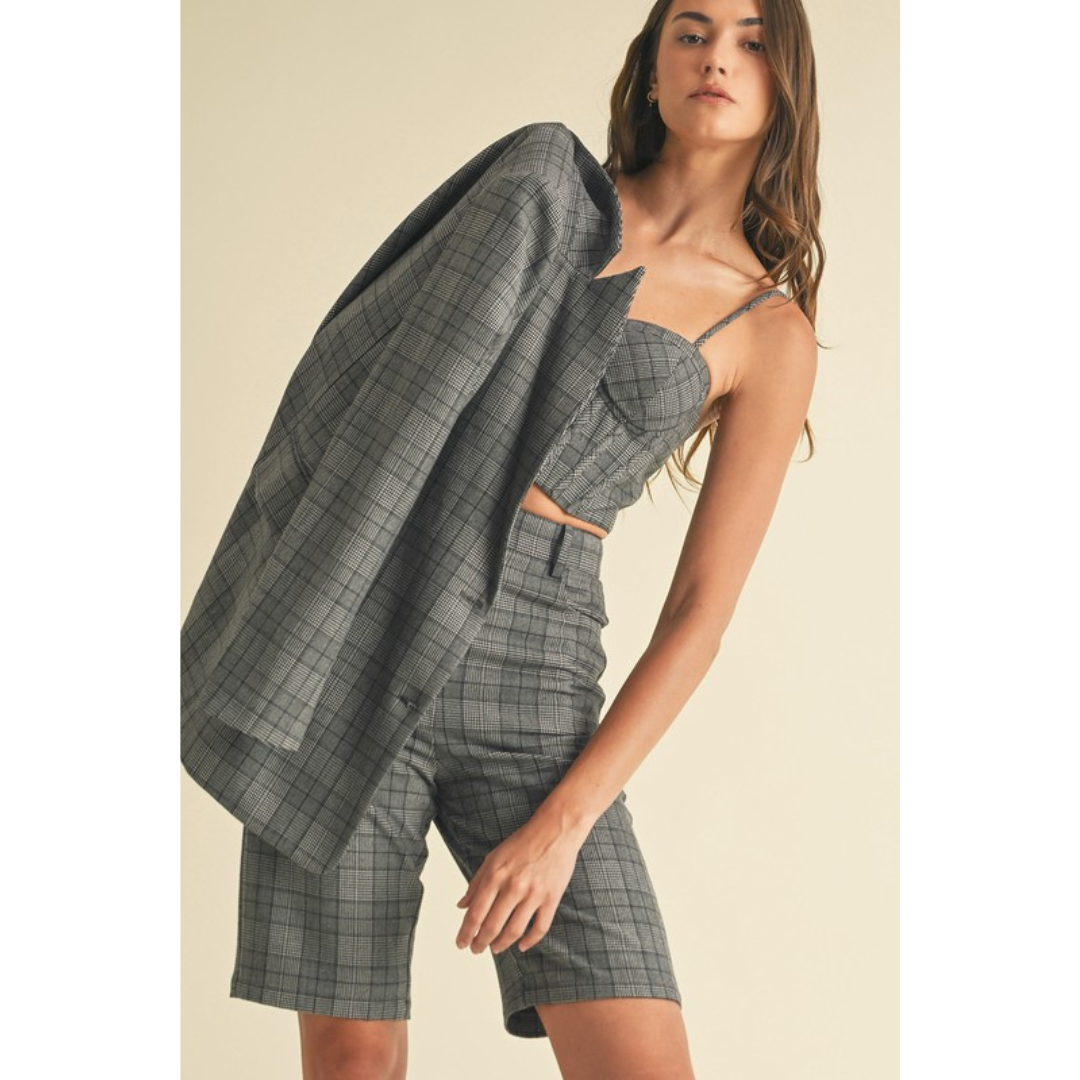 Fia Plaid Blazer