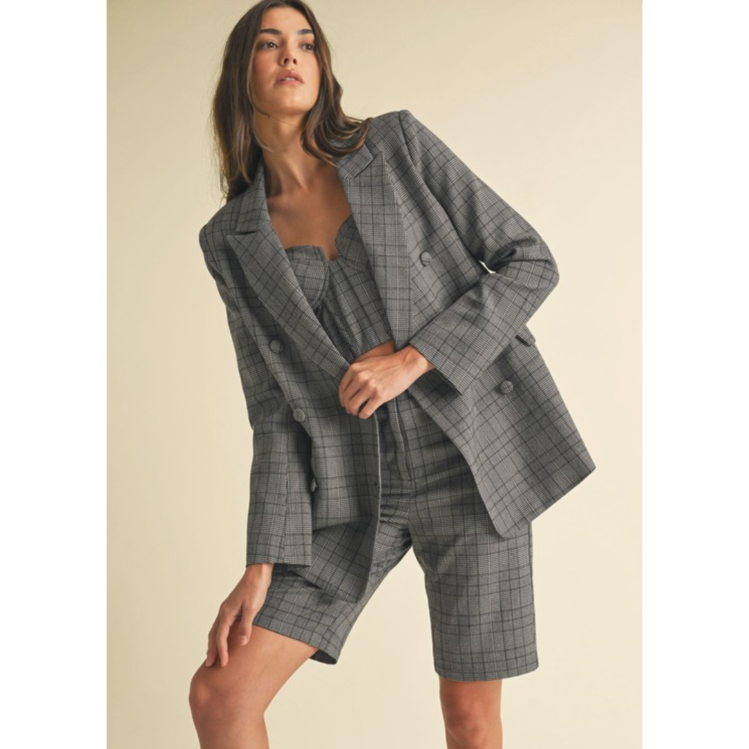 Fia Plaid Blazer