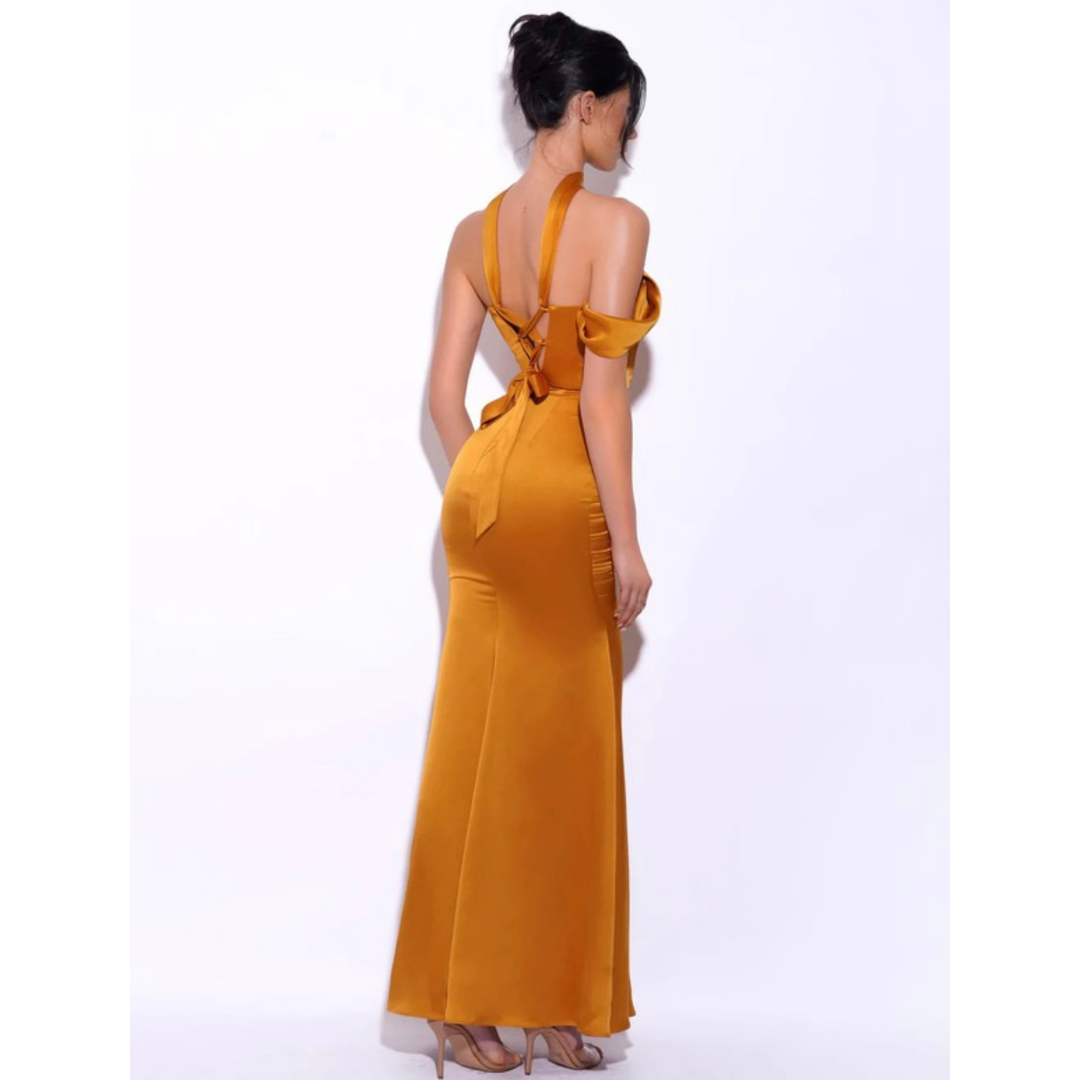 Ivona Satin Halter Gown (4 colors)