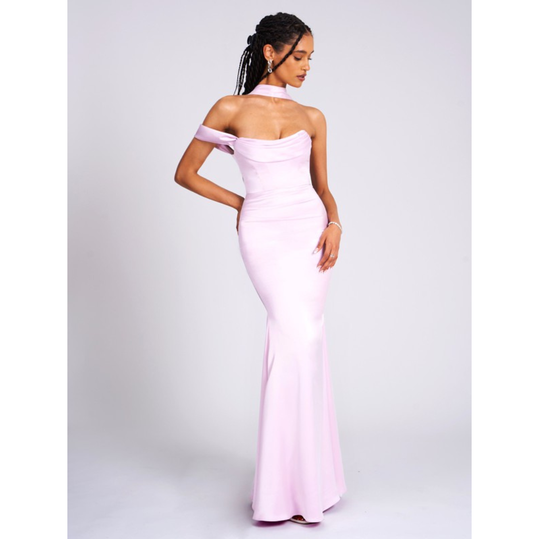 Ivona Satin Halter Gown (4 colors)