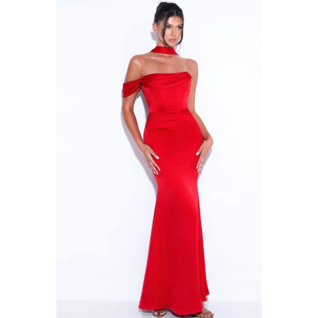 Ivona Satin Halter Gown (4 colors)