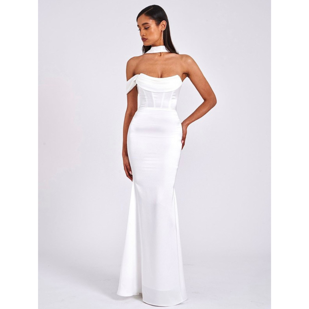 Ivona Satin Halter Gown (4 colors)