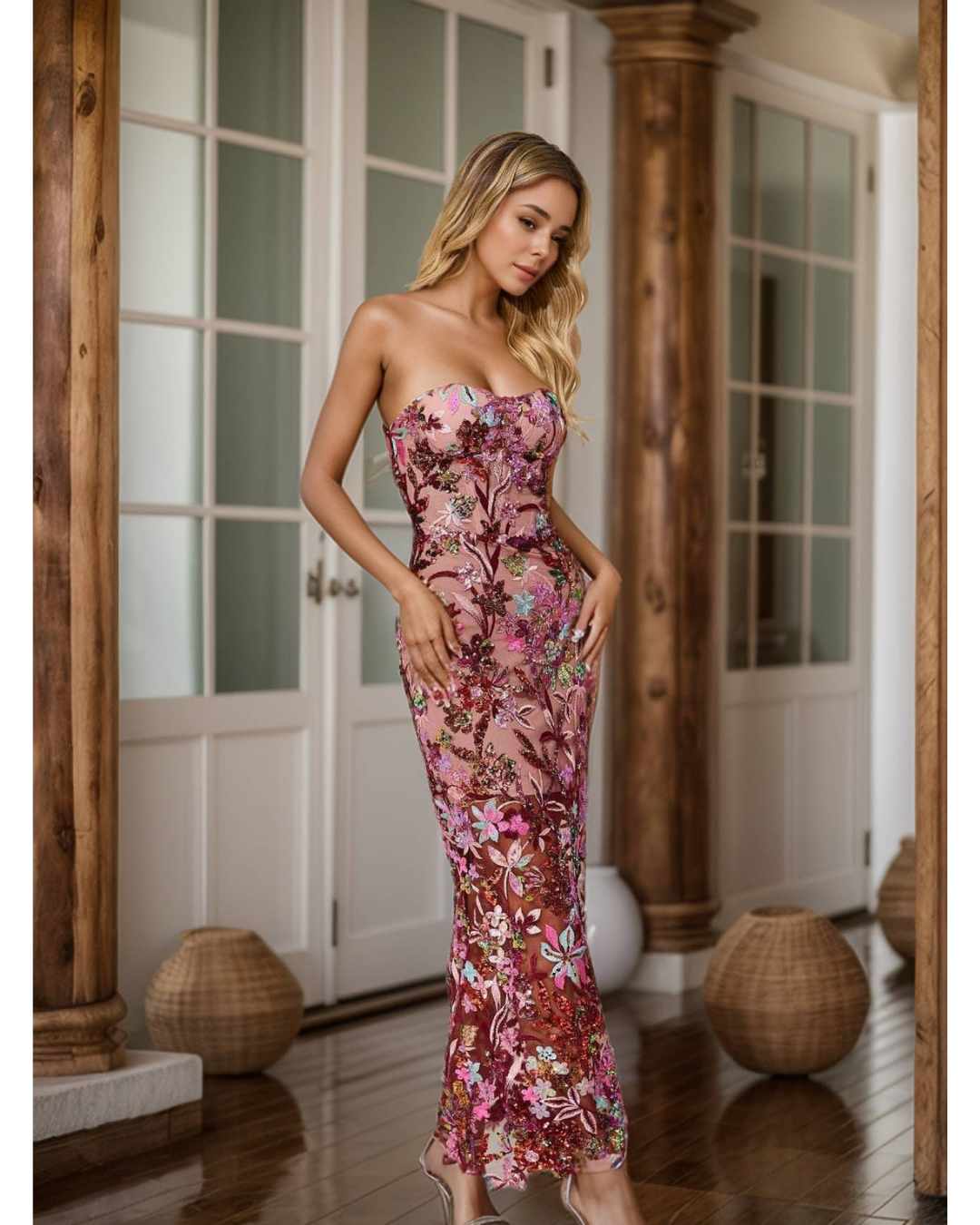 Julisa 3D Floral Midi