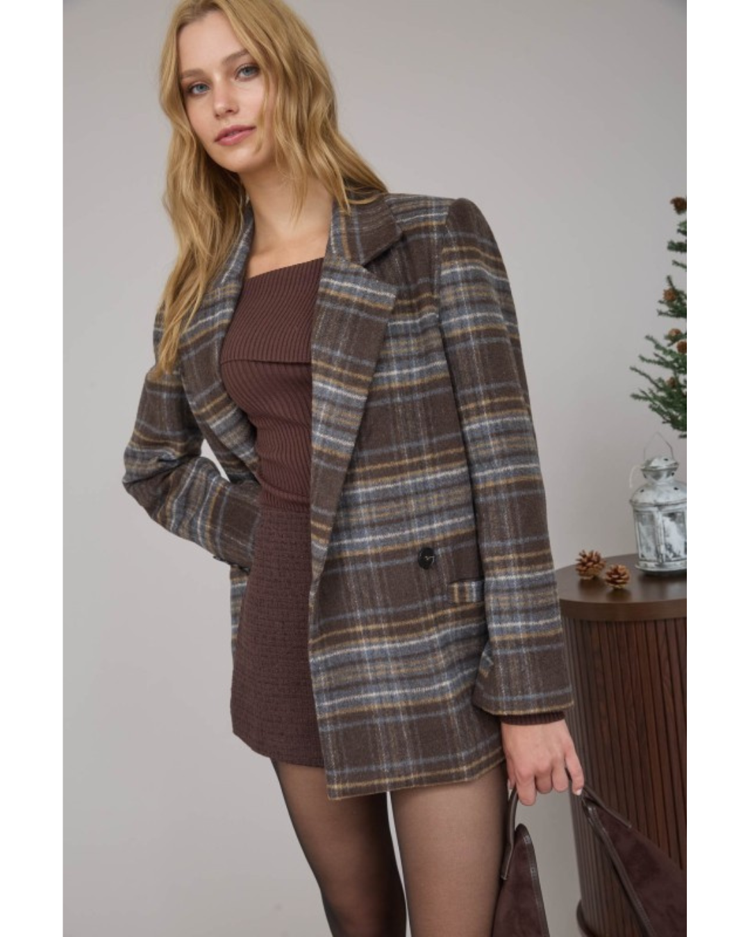Maeve Plaid Blazer