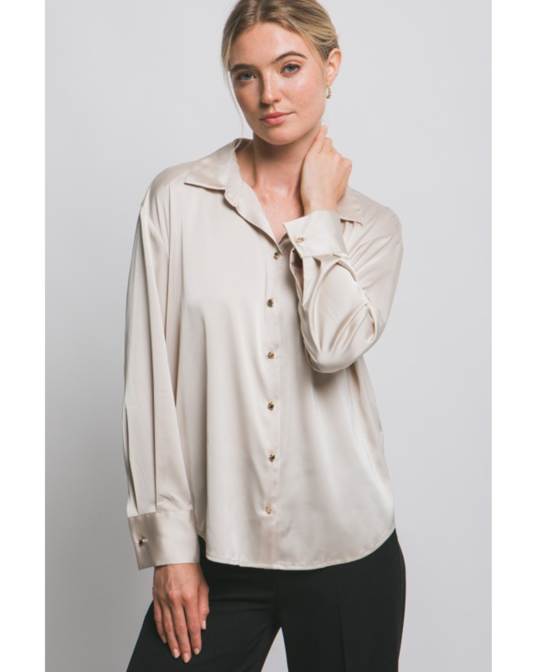 Mira Satin Shirt (2 Colors)