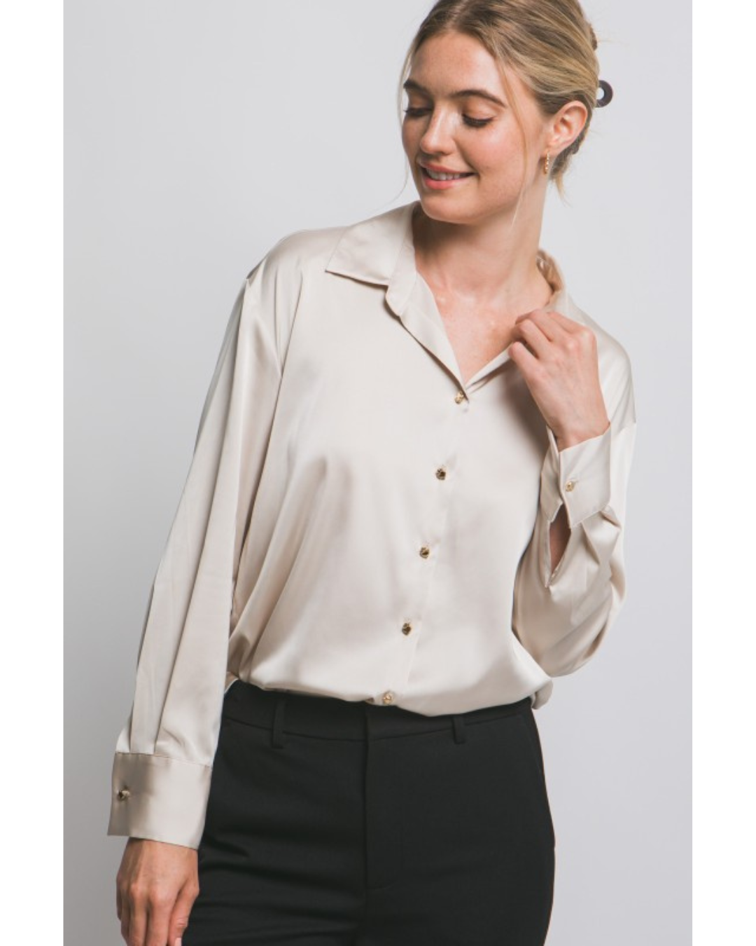 Mira Satin Shirt (2 Colors)