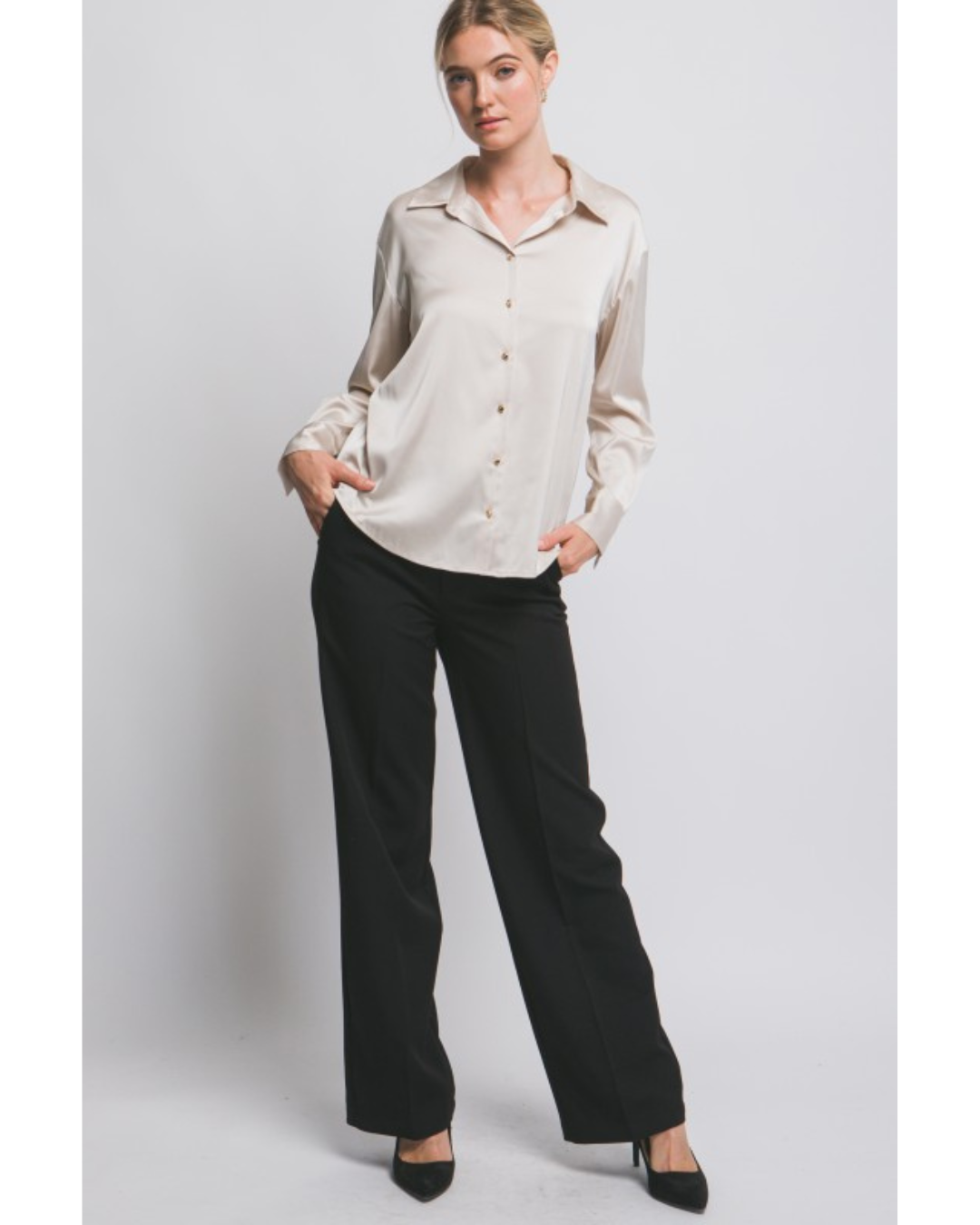 Mira Satin Shirt (2 Colors)