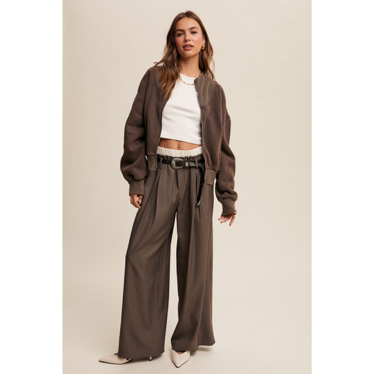 Molly Wide Leg Contrast Pants