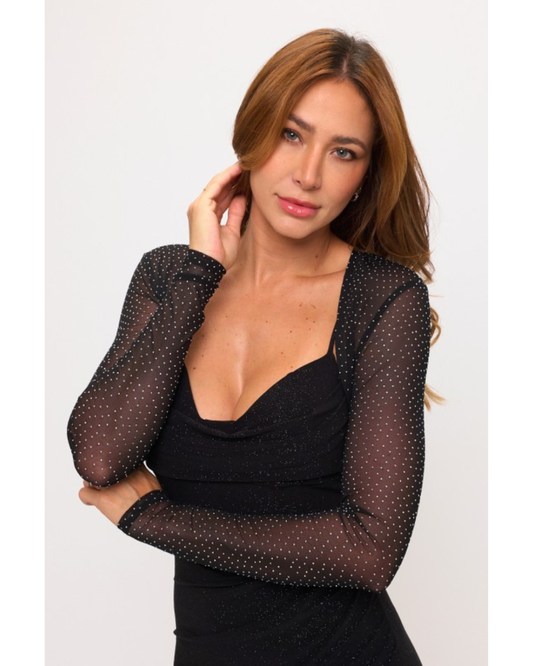 Studded Mesh Bolero (2 colors)