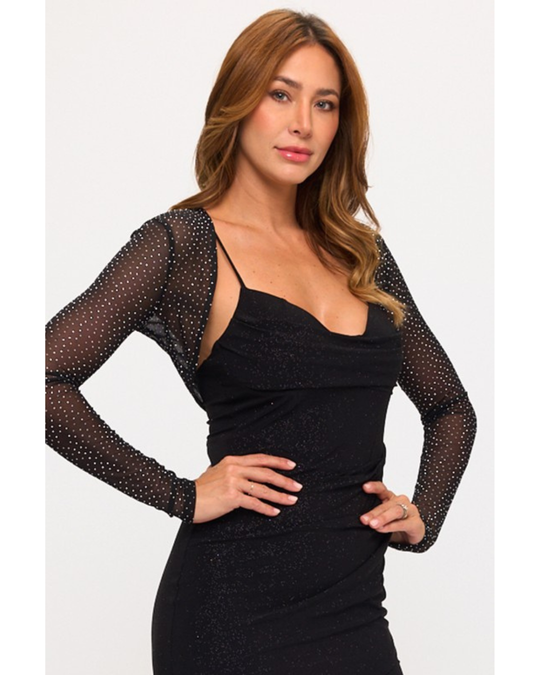 Studded Mesh Bolero (2 colors)