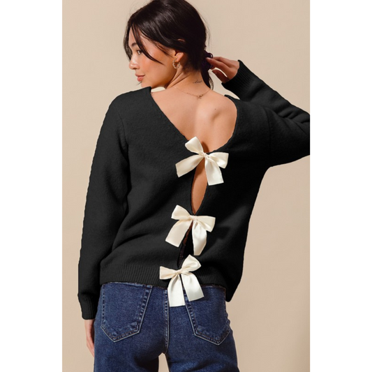 Via Open Back Sweater (2 colors)