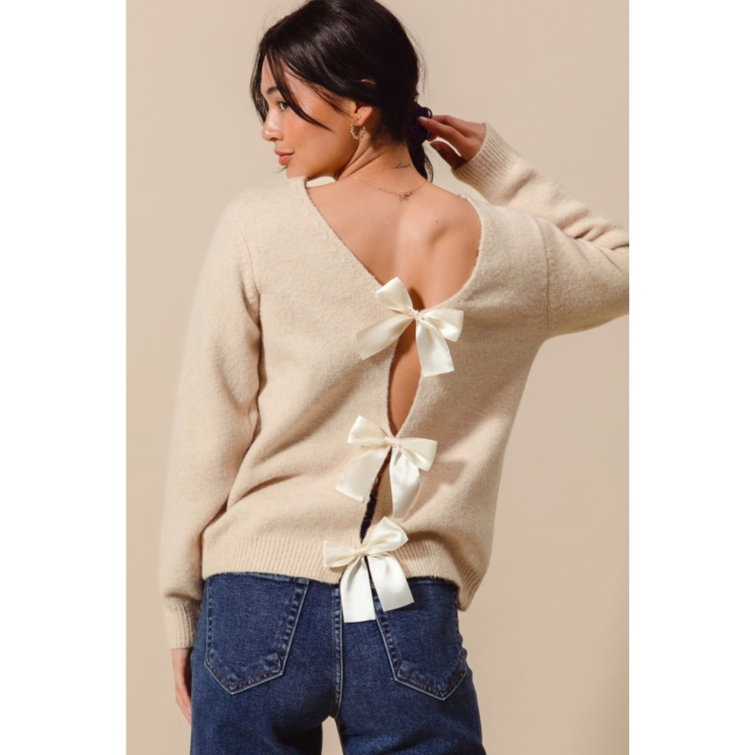 Via Open Back Sweater (2 colors)