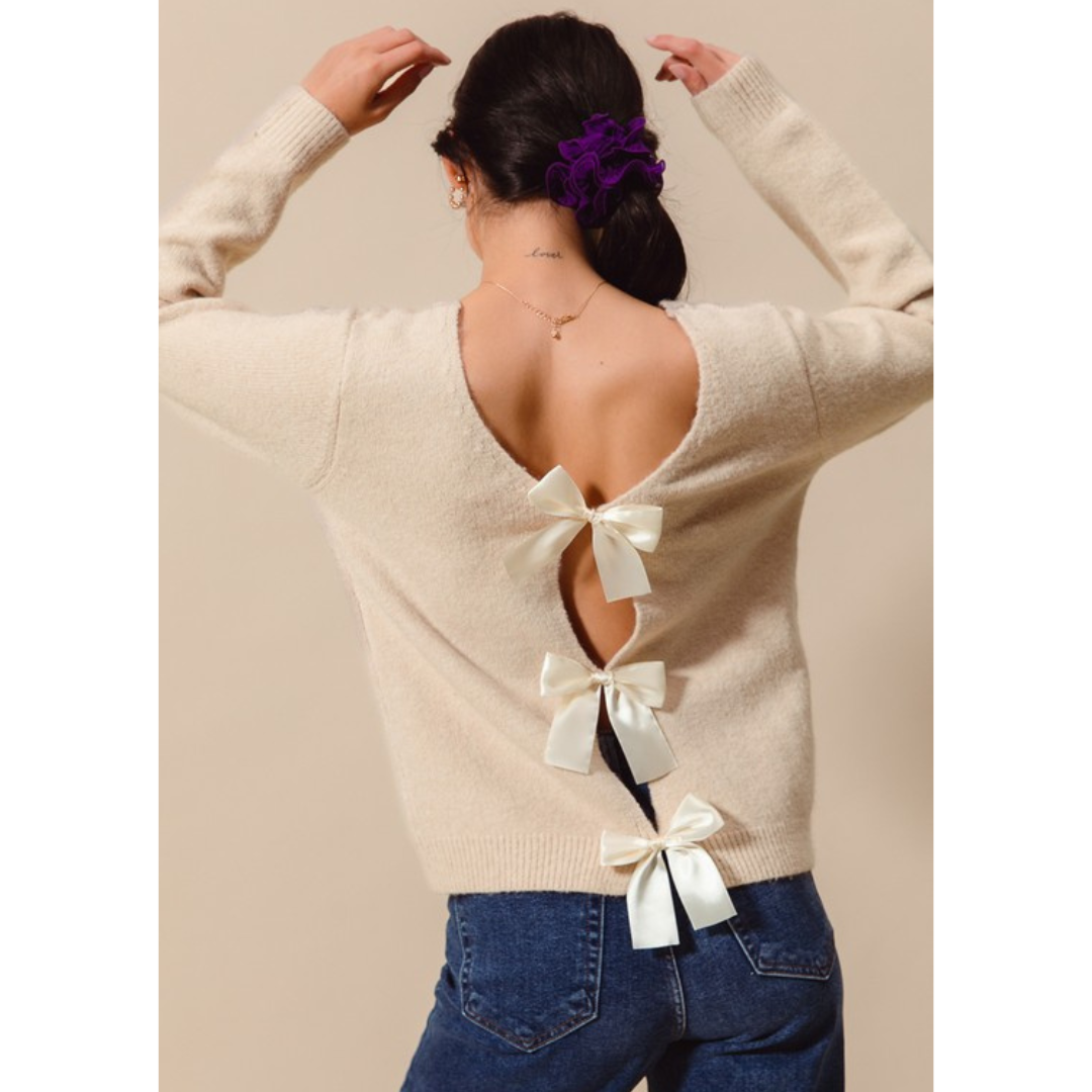 Via Open Back Sweater (2 colors)