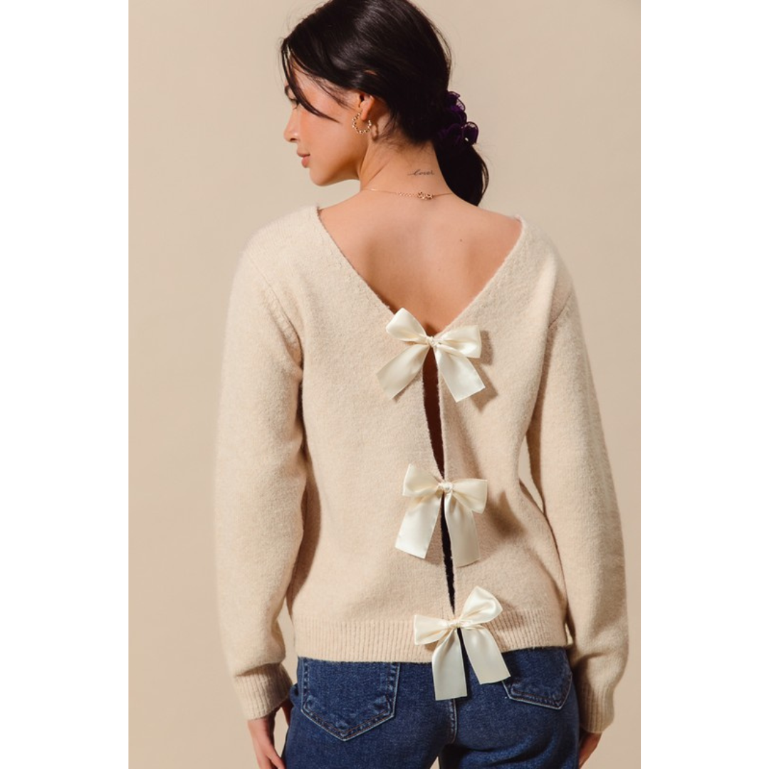 Via Open Back Sweater (2 colors)