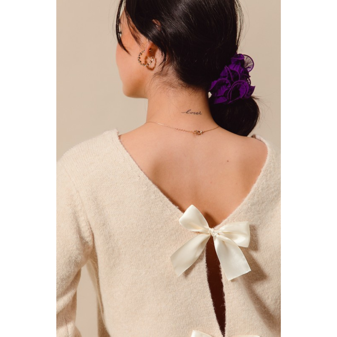 Via Open Back Sweater (2 colors)