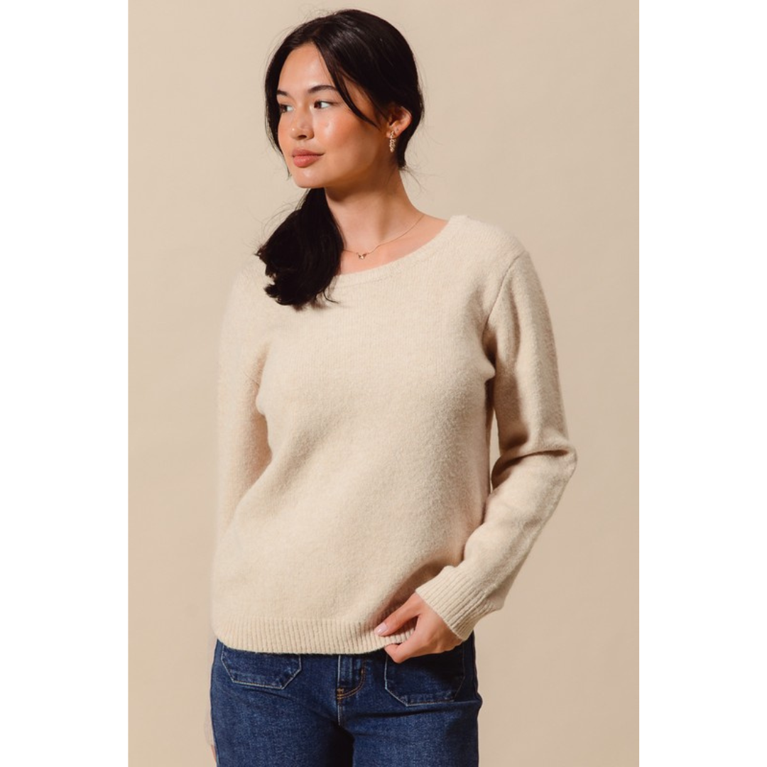 Via Open Back Sweater (2 colors)