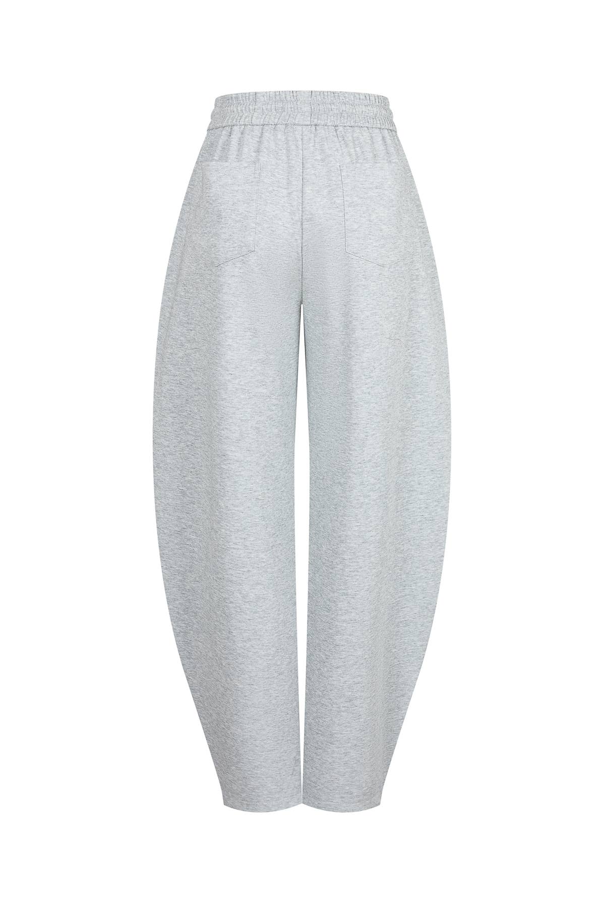 Heather Mix Media Barrel Pants